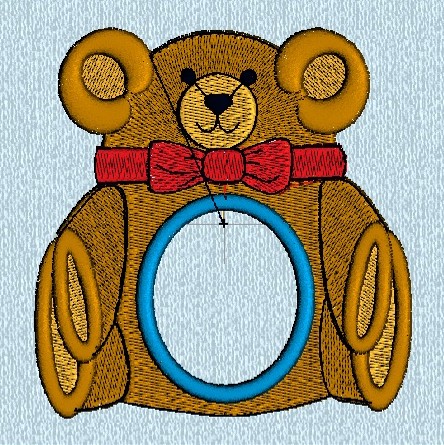 teddy bear holding picture frame